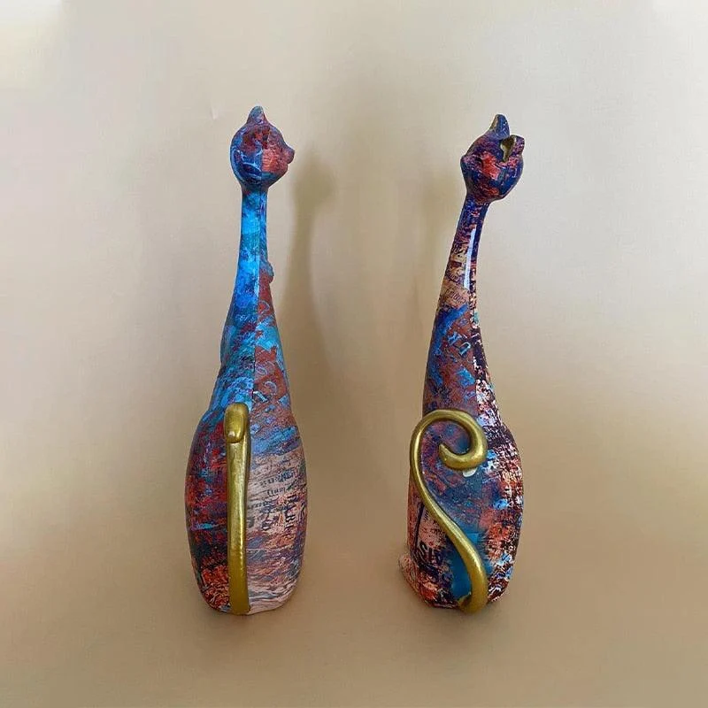 Long_Neck_Cats_Decoration_Figurines_-_-4321623 Long Neck Cats Decoration Figurines -