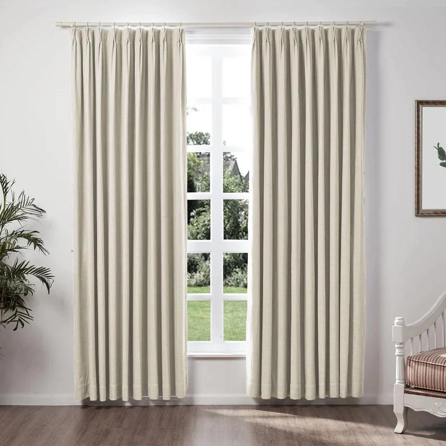Loomy_Linen_Pleat_Modern_Blackout_Curtain_Beige_White_3_Colors_-_-_tag1_-4306155 Loomy Linen Pleat Modern Blackout Curtain Beige White, 3 Colors - - #tag1#