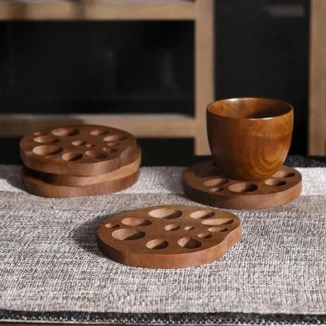 Lotus_Root_Wooden_Coaster_-_-4321898 Lotus Root Wooden Coaster -