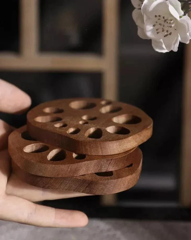 Lotus_Root_Wooden_Coaster_-_-4321922 Lotus Root Wooden Coaster -