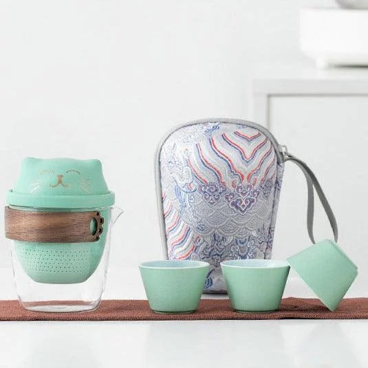 Lucky Cat Potable Tea Set -