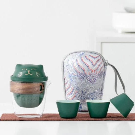 Lucky Cat Potable Tea Set -
