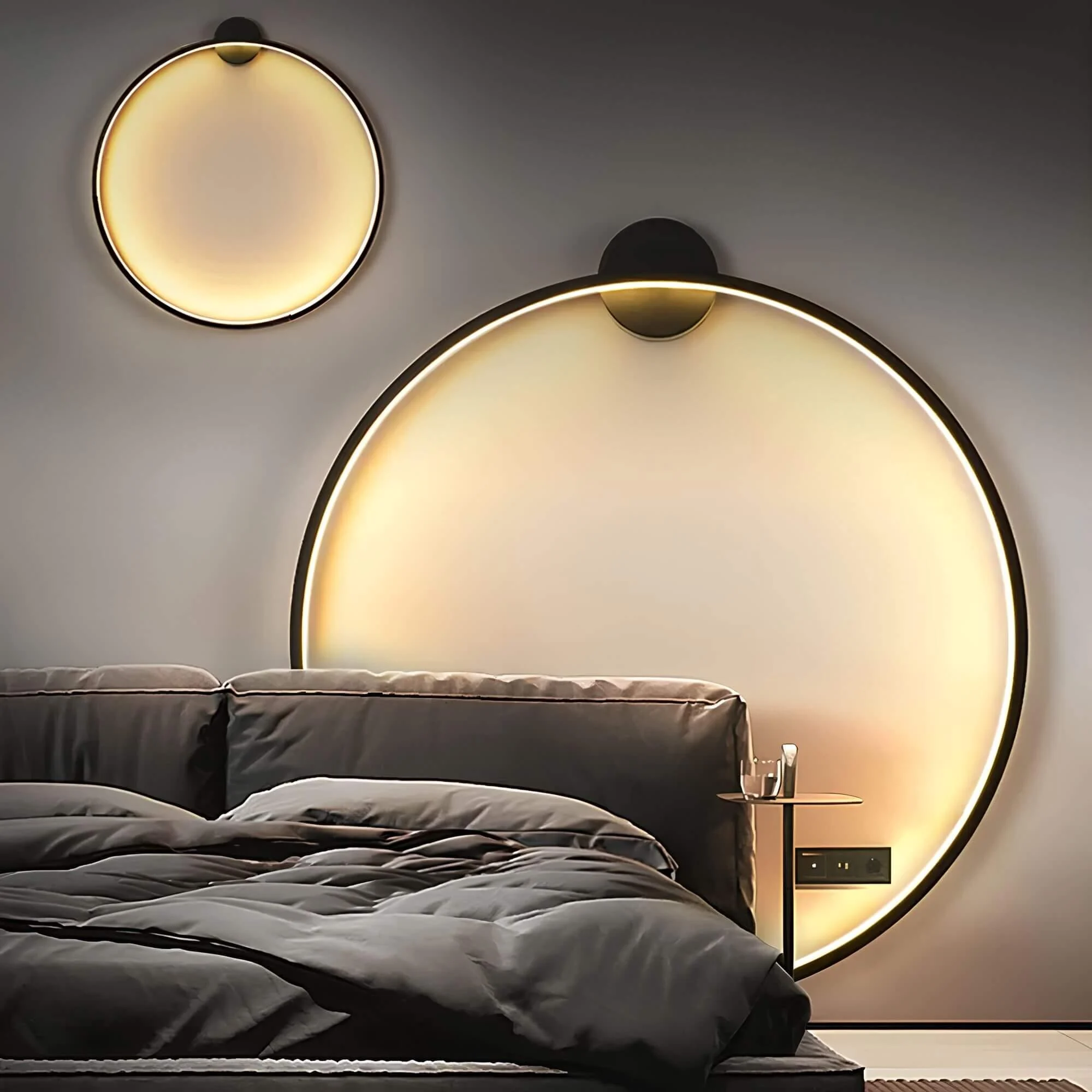 LumiKreis-LEDWandleuchtemitUSBundAC-AnschlussWarm-undKaltweiss2xlumina Lumikreis Ledwandleuchtemitusbundac Anschlusswarm Undkaltweiss2xlumina