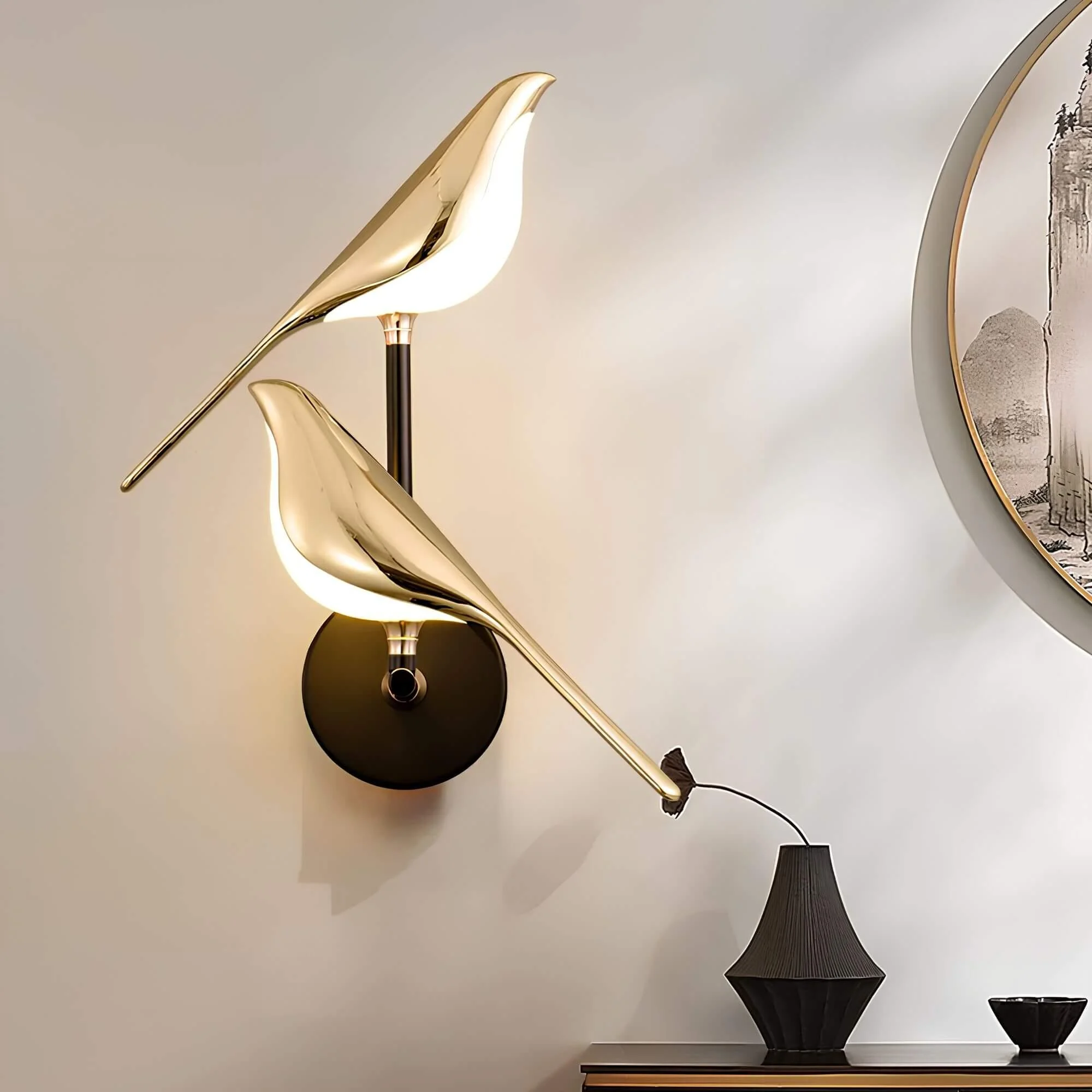 Lumivogel Nordischeled Wandlampemitvogelmotiv2xlumina