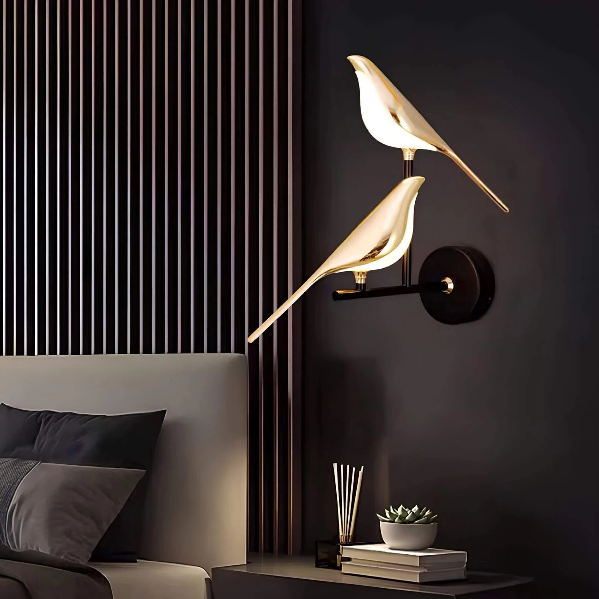 Lumivogel Nordischeled Wandlampemitvogelmotiv4