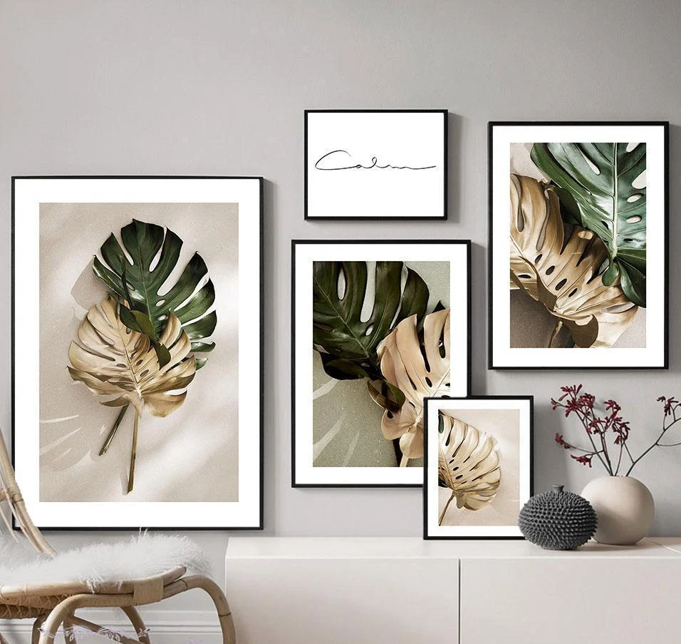 Lush Golden Palm Leaf - Homeko