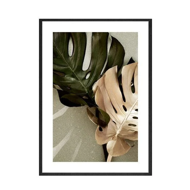 Lush Golden Palm Leaf - Homeko