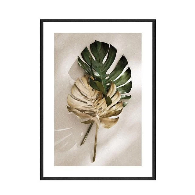 Lush Golden Palm Leaf - Homeko