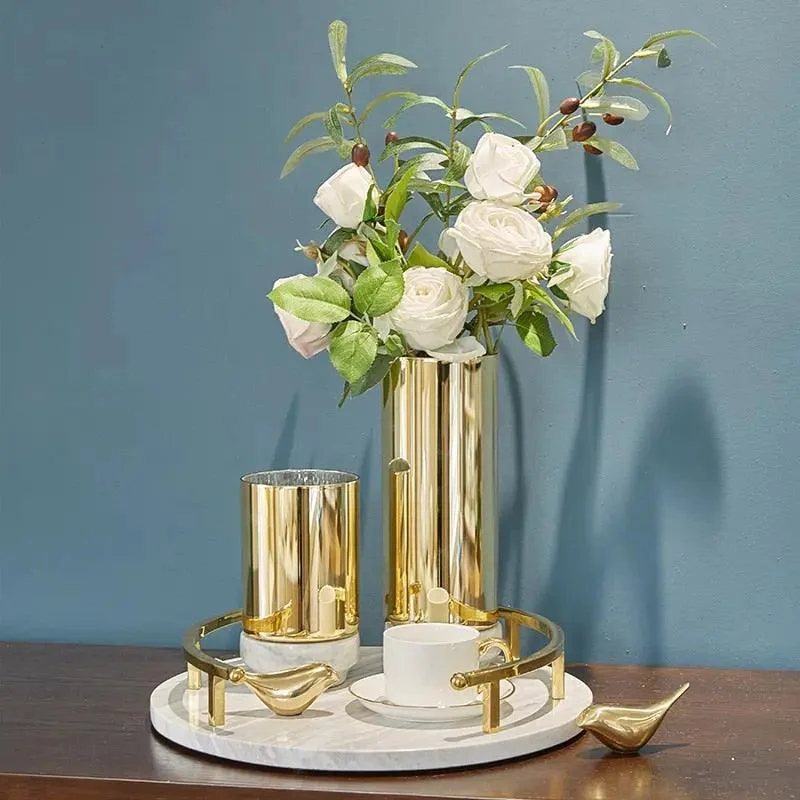 Luster_Gold_Glass_Vase_With_Marble_-_-4324146 Luster Gold Glass Vase With Marble -