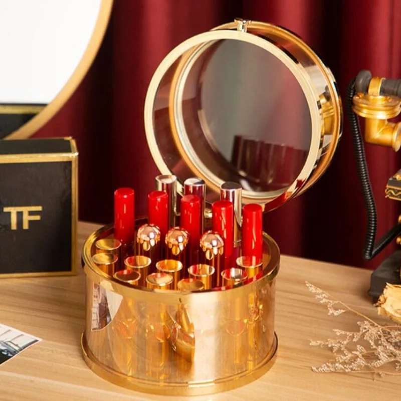 Luxury-Lipstick-Storage-Box-Desktop-Cosmetic-Jewelry-Organizer-Nail-Polish-Storage-Boxes-Perfume-Bag-Glass-Round Luxury Lipstick Storage Box Desktop Cosmetic Jewelry Organizer Nail Polish Storage Boxes Perfume Bag Glass Round