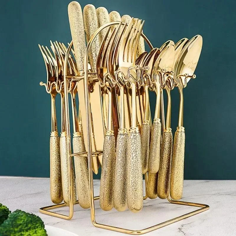 Luxury_Cutlery_Set_-_Stainless_Steel_-_Silver-Gold_-_Knives_Forks_Spoons_Teaspoons_-_-_tag1_-4319545 Luxury Cutlery Set - Stainless Steel - Silver/Gold - Knives, Forks, Spoons, Teaspoons - - #tag1#