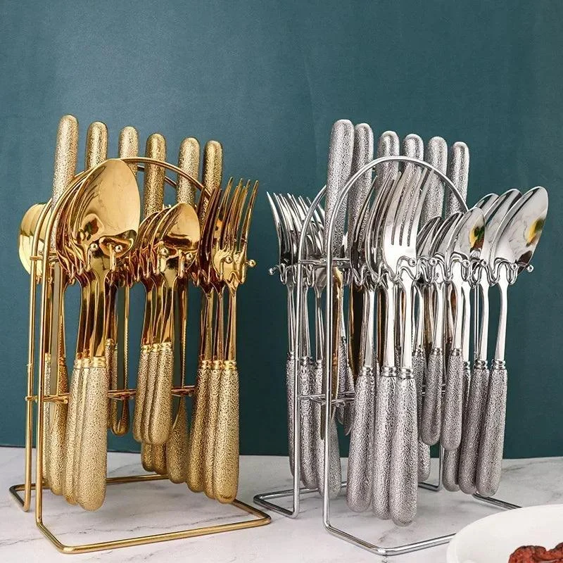 Luxury_Cutlery_Set_-_Stainless_Steel_-_Silver-Gold_-_Knives_Forks_Spoons_Teaspoons_-_-_tag1_-4319550 Luxury Cutlery Set - Stainless Steel - Silver/Gold - Knives, Forks, Spoons, Teaspoons - - #tag1#