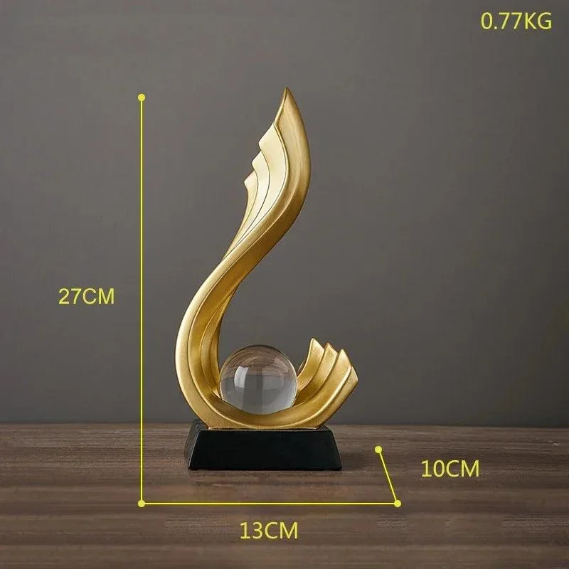 Luxury_Golden_Abstract_Sculpture_-_-_tag1_-4320066 Luxury Golden Abstract Sculpture - - #tag1#