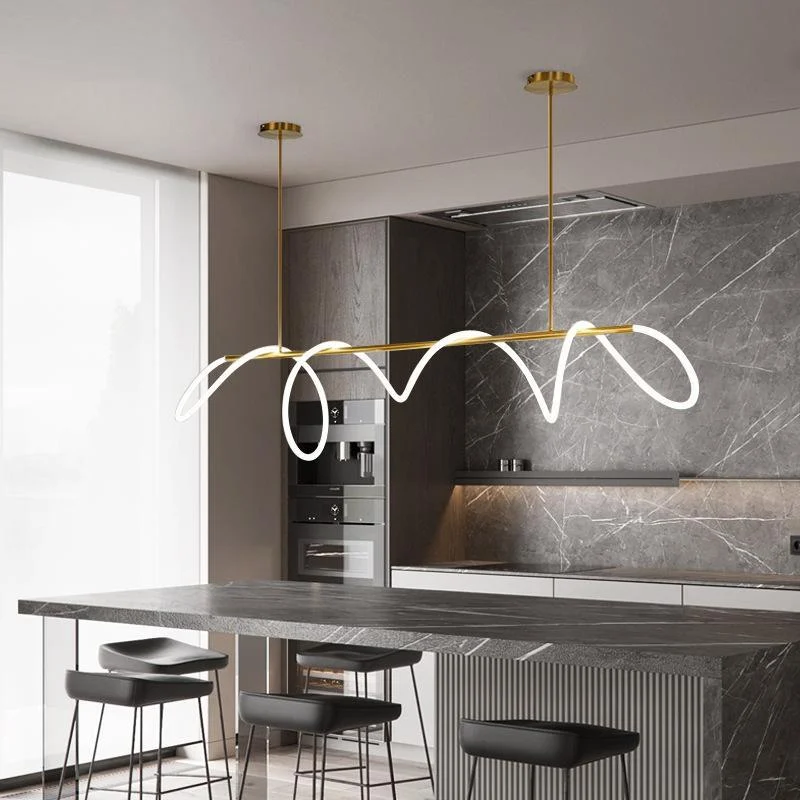 Luxury Modern Curvy LED Hose Pendant Light -  - #tag1#