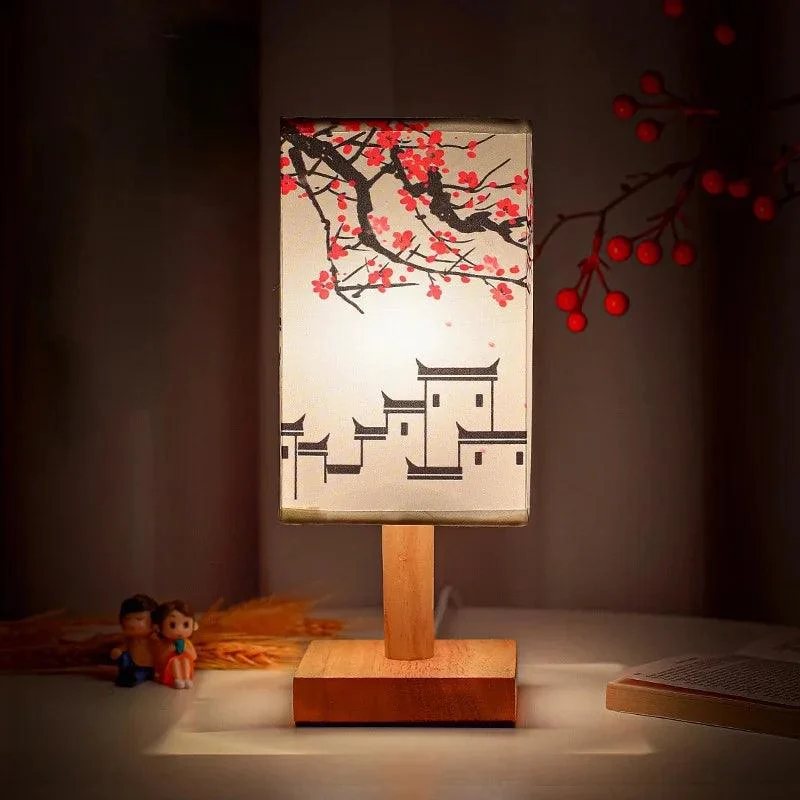 Magnolia Table Lamp: Artistic Retro Style -