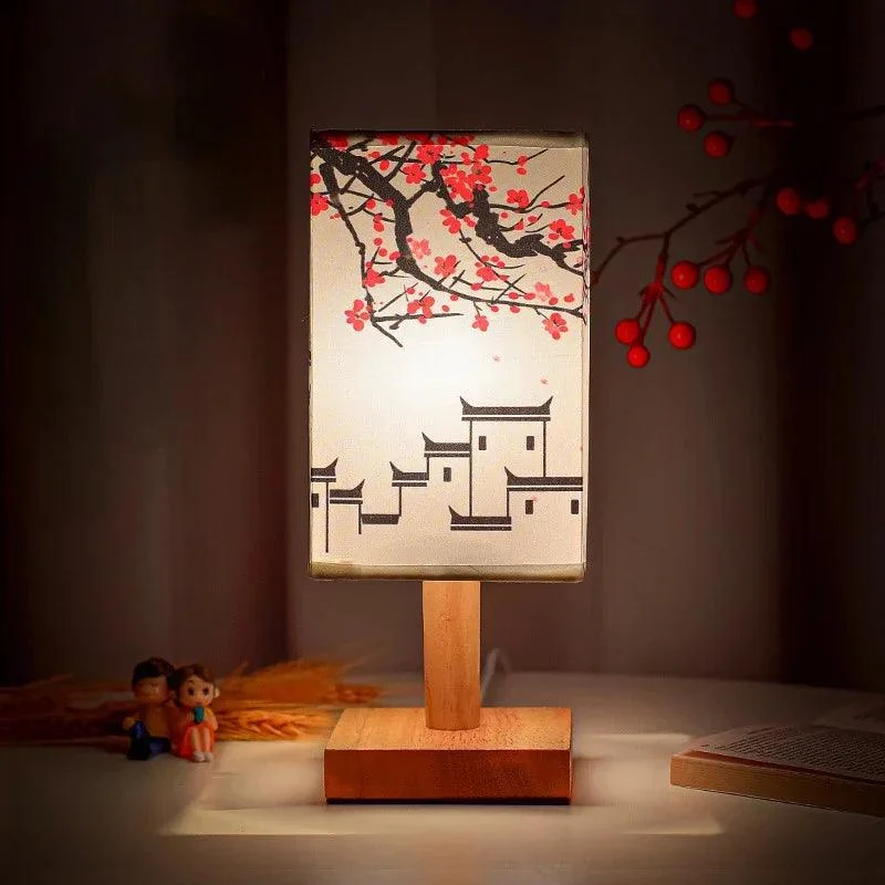 Magnolia Table Lamp: Artistic Retro Style -