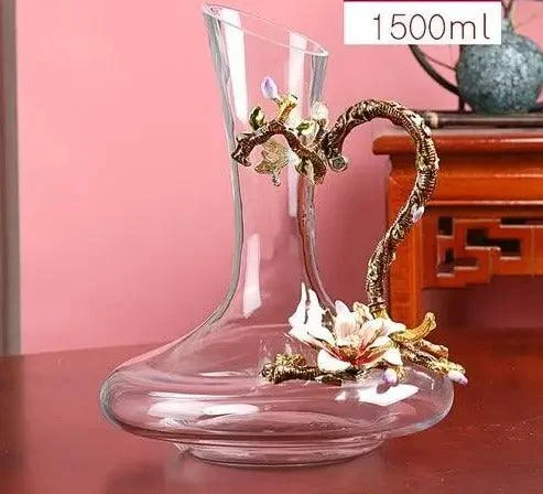 Maharaja_Hand_Blown_Wine_Goblets_Decanter_-_-4328199 Maharaja Hand Blown Wine Goblets & Decanter -