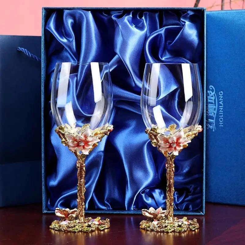 Maharaja_Hand_Blown_Wine_Goblets_Decanter_-_-4328205 Maharaja Hand Blown Wine Goblets & Decanter -