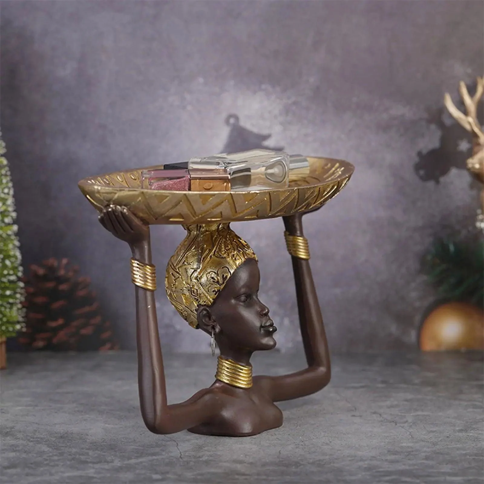 Mala_African_Statue_Tray_-_-4328563 Mala African Statue Tray -