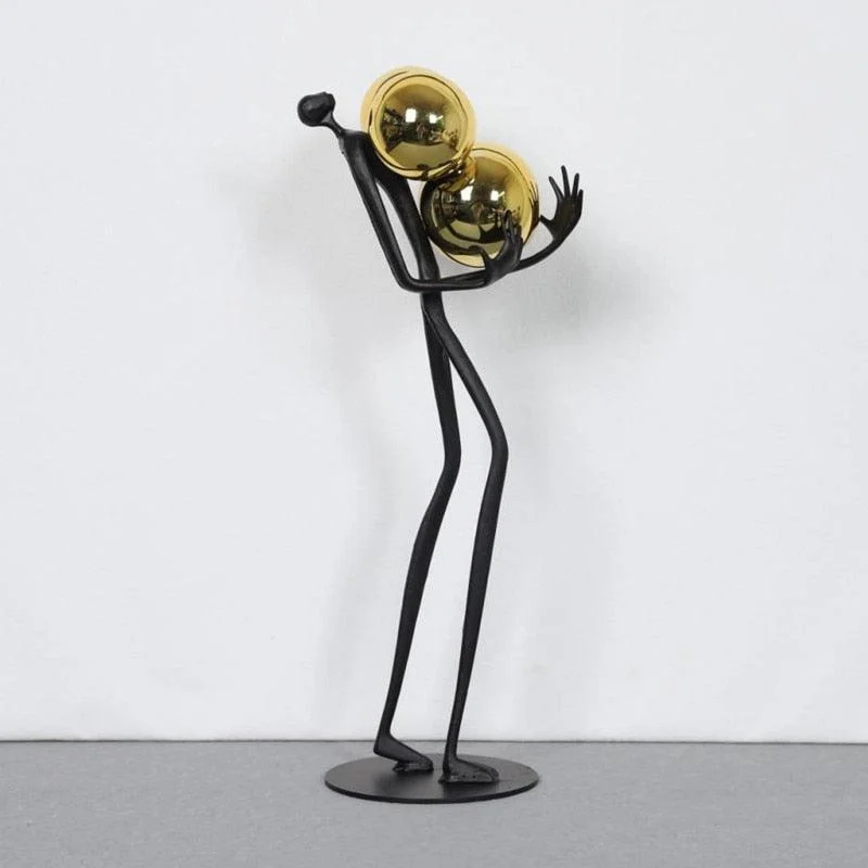 Man_and_Golden_Ball_Abstract_Figures_-_-4328713 Man and Golden Ball Abstract Figures -