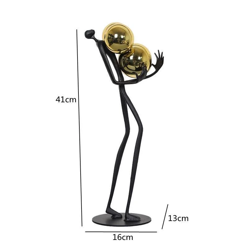 Man_and_Golden_Ball_Abstract_Figures_-_-4328725 Man and Golden Ball Abstract Figures -