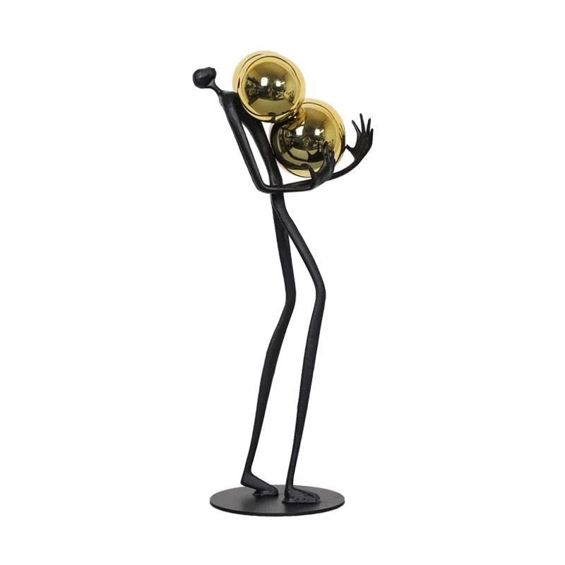 Man_and_Golden_Ball_Abstract_Figures_-_-4328731 Man and Golden Ball Abstract Figures -