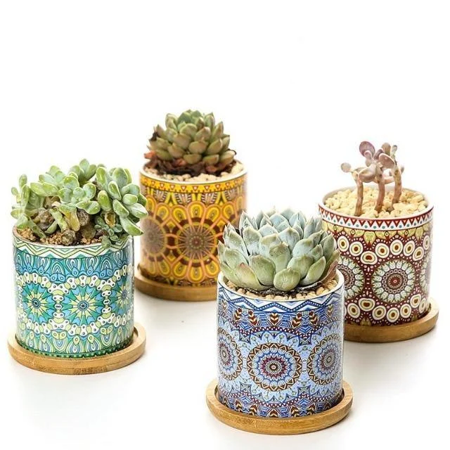 Mandala-Succulent-Ceramics-Plant-Flower-Pot-Classic-Round-Shape-Planter-Home-Garden-Office-Decoration Mandala Succulent Ceramics Plant Flower Pot Classic Round Shape Planter Home Garden Office Decoration