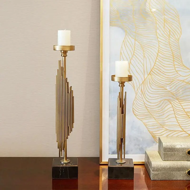 Manhattan_Candle_Holders_With_Marble_Base_-_-4328834 Manhattan Candle Holders With Marble Base -