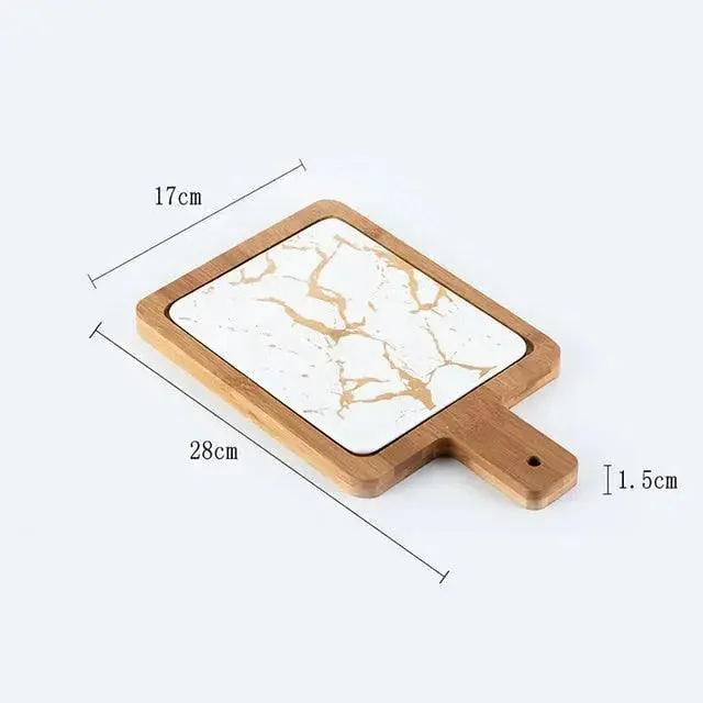 Marble Texture Platter With Gold Inlay Decorfaure 1685702598
