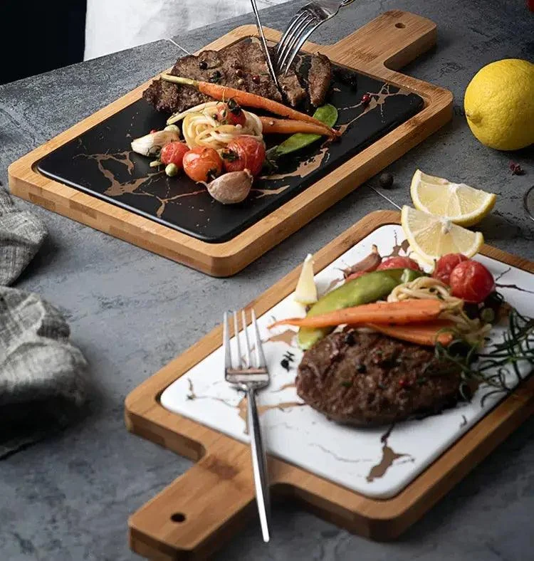 Marble Texture Platter With Gold Inlay Decorfaure 1685702624