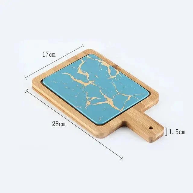 Marble Texture Platter With Gold Inlay Decorfaure 1685702666