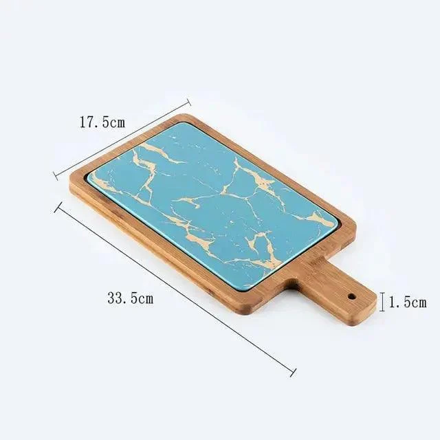 Marble Texture Platter With Gold Inlay Decorfaure 1685702841
