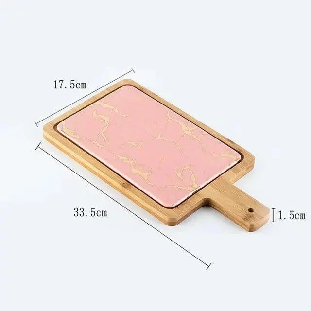 Marble Texture Platter With Gold Inlay Decorfaure 1685702885