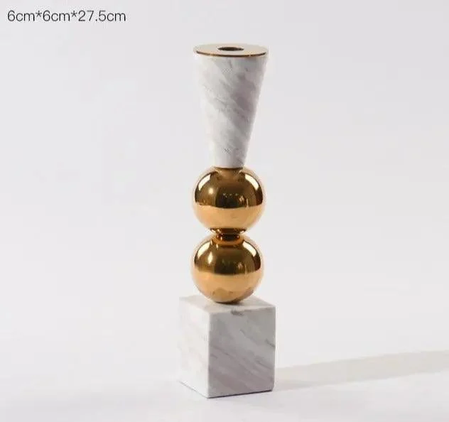 Marble Candle Holder -