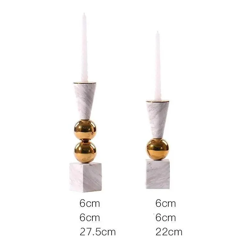 Marble Candle Holder -