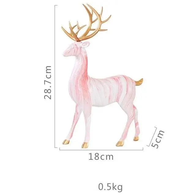 Marble_Pattern_Reindeer_Figurines_-_-4329544 Marble Pattern Reindeer Figurines -