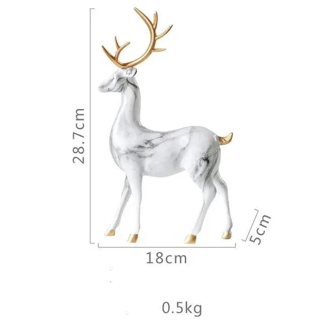 Marble_Pattern_Reindeer_Figurines_-_-4329550 Marble Pattern Reindeer Figurines -