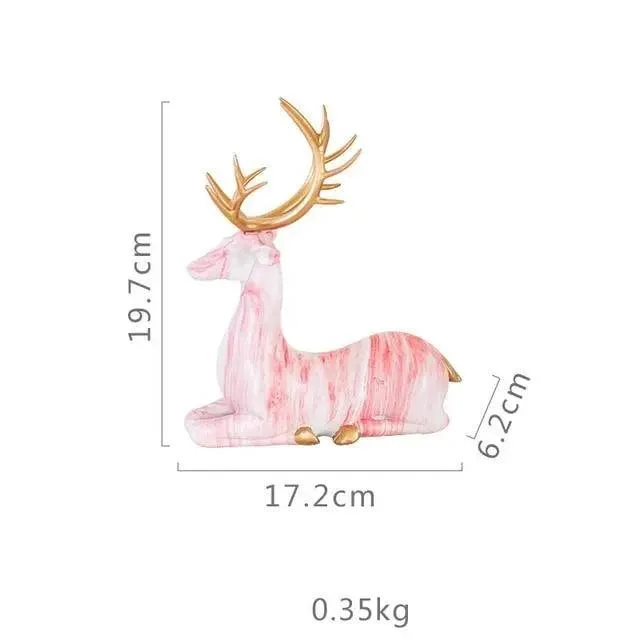 Marble_Pattern_Reindeer_Figurines_-_-4329555 Marble Pattern Reindeer Figurines -