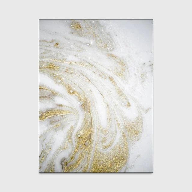 Marble Pattern White Gold Nordic Rugs and Carpets for Bedroom -