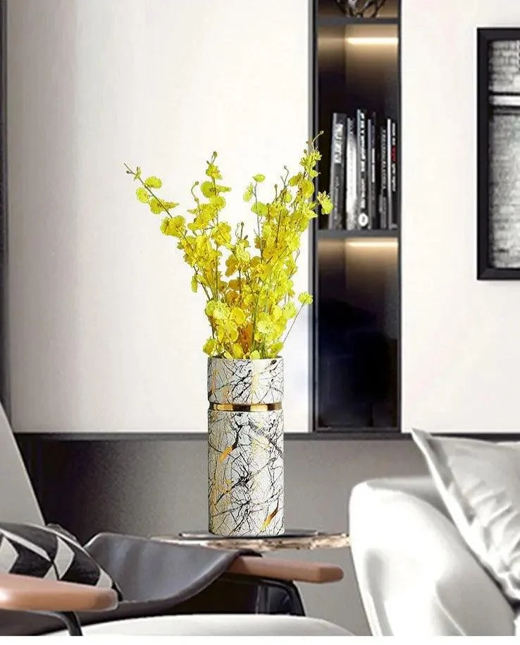 Marble_Texture_Vase_with_Gold_Inlay_-_-4330035 Marble Texture Vase with Gold Inlay -