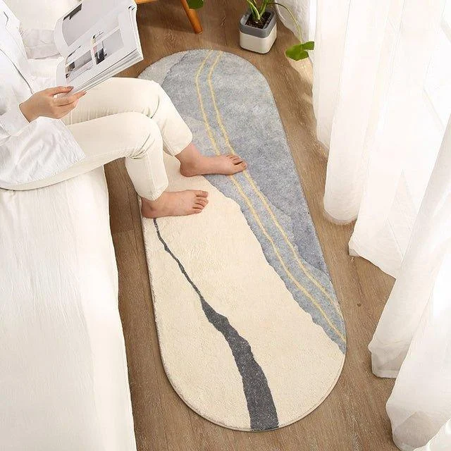 Marbled Bedside Rug -