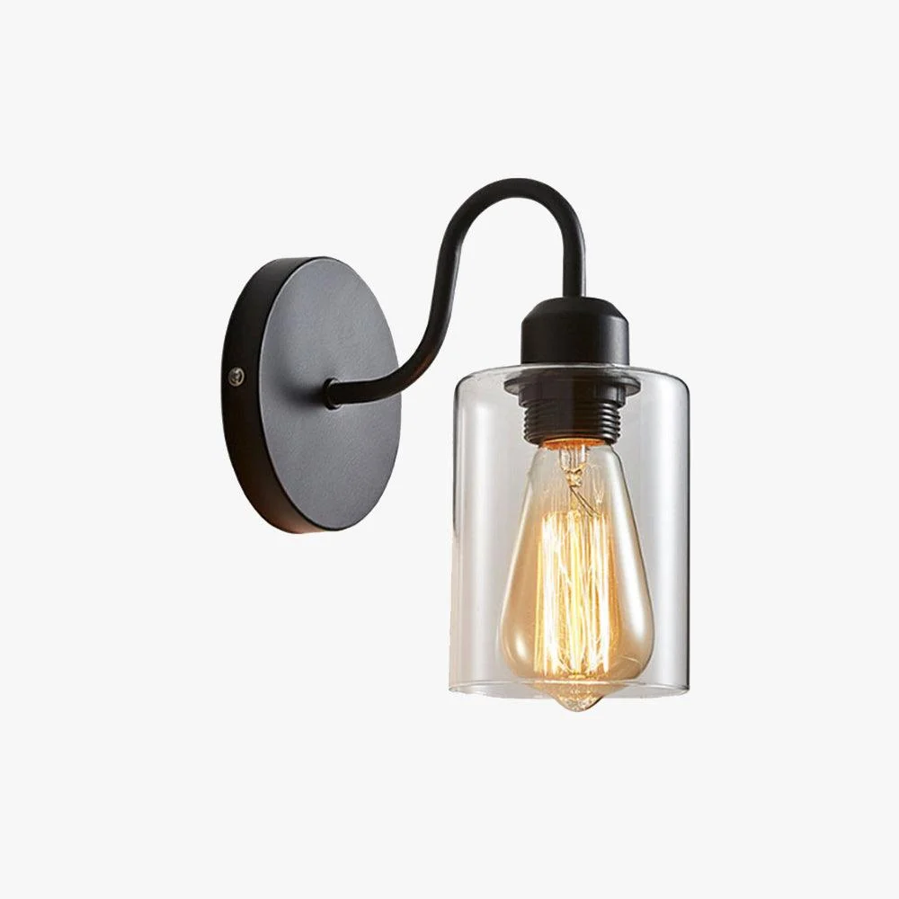 Marit - Retro LED Wall Lamp Black - Homeko