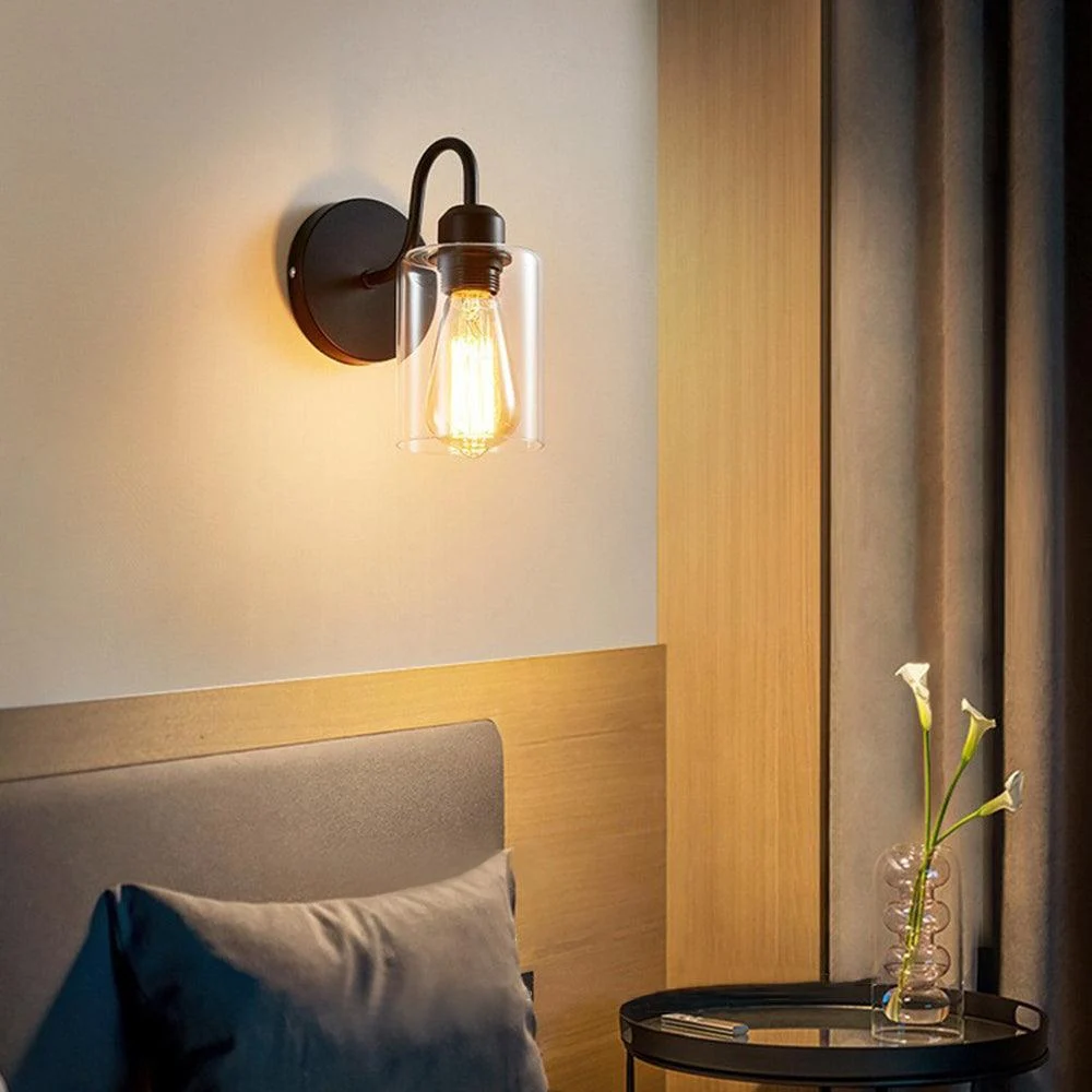 Marit - Retro LED Wall Lamp Black - Homeko