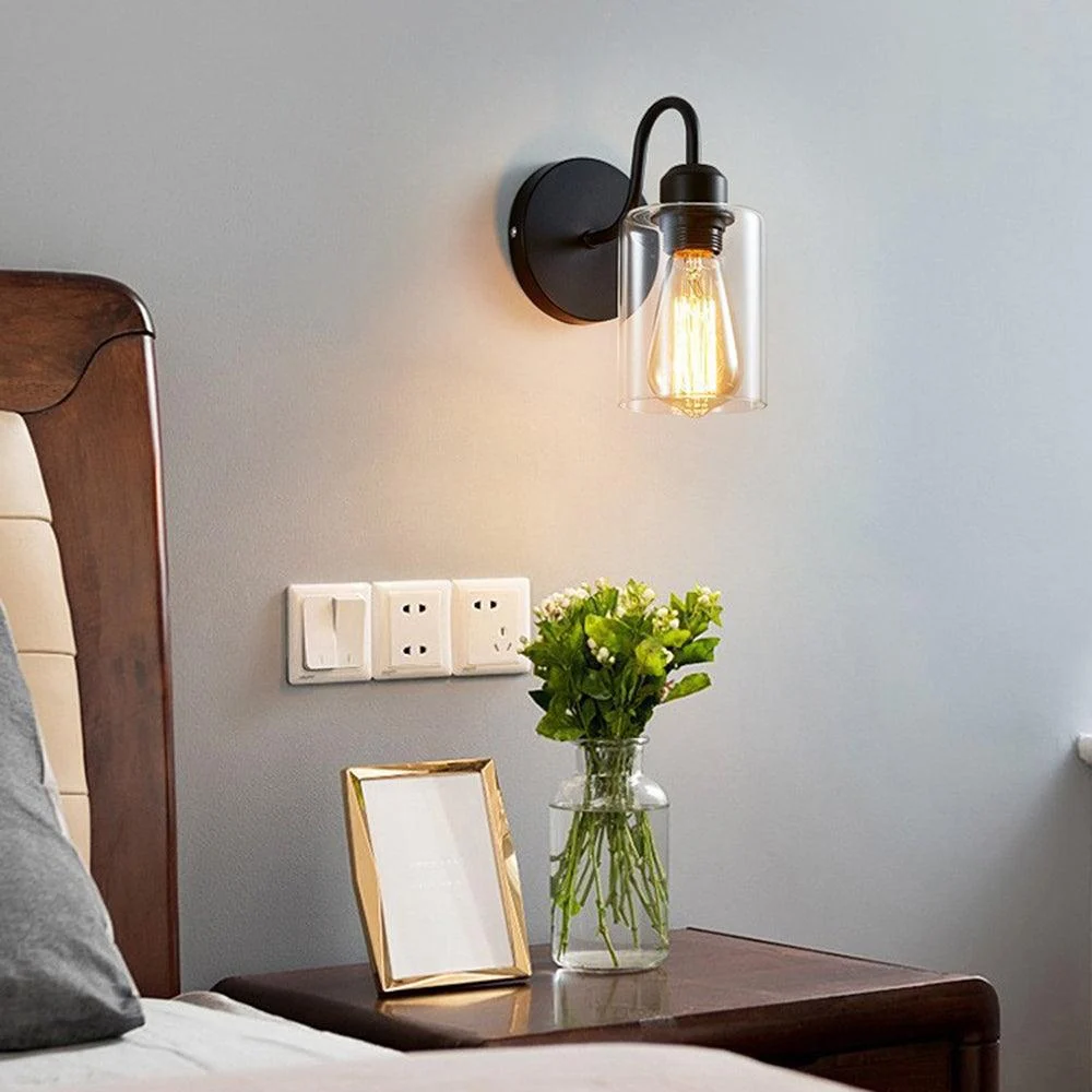 Marit - Retro LED Wall Lamp Black - Homeko