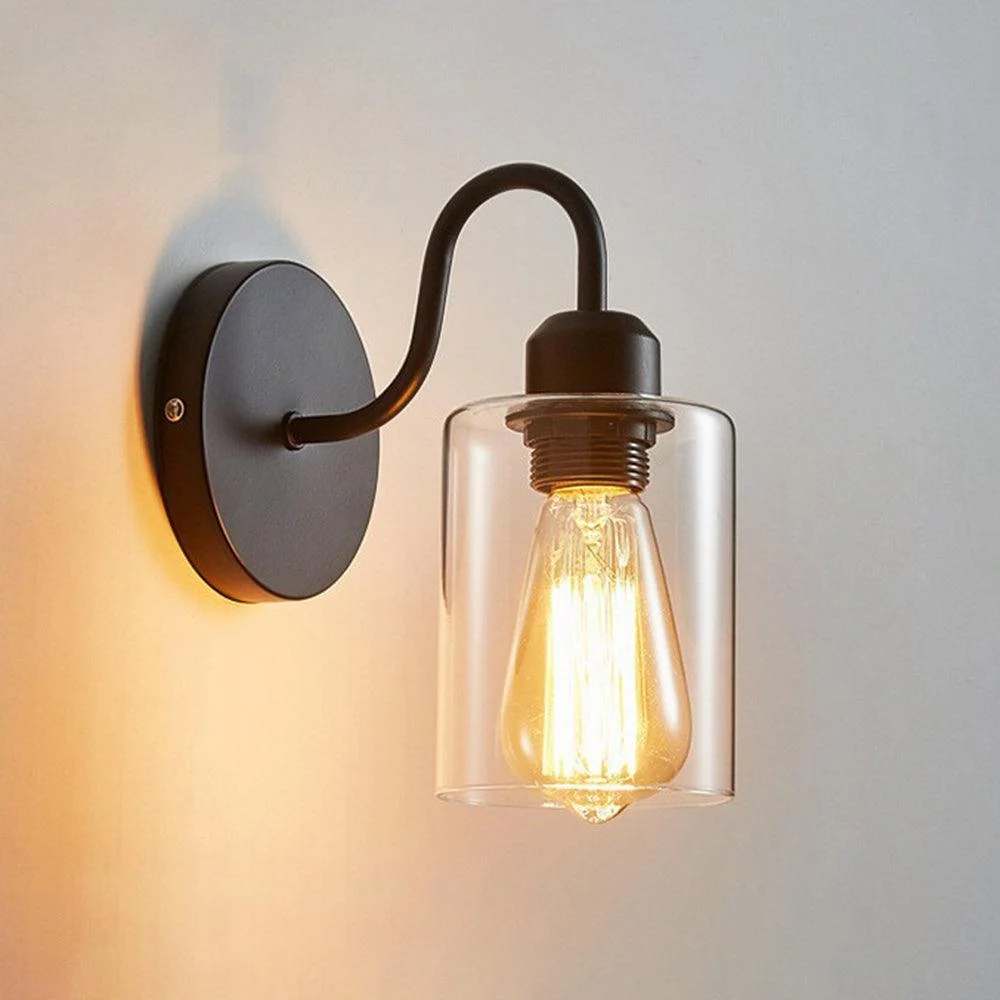 Marit - Retro LED Wall Lamp Black - Homeko