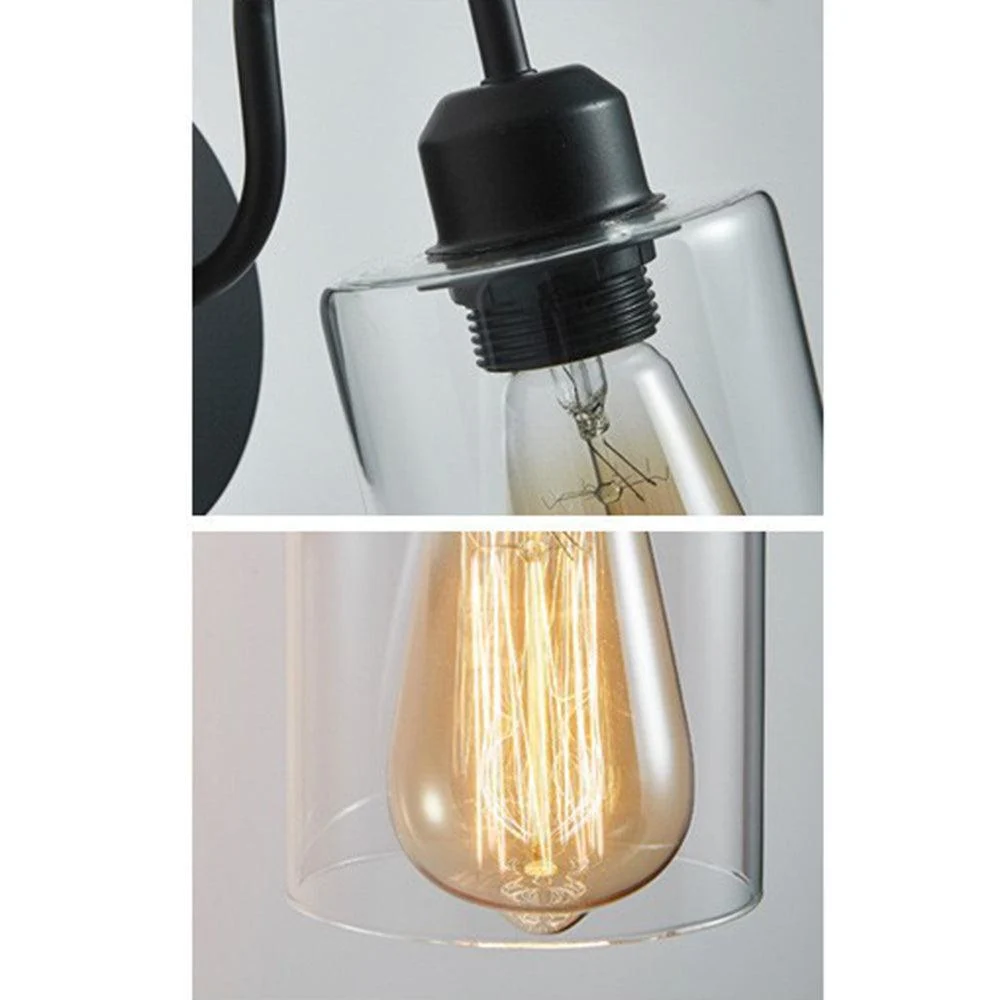 Marit - Retro LED Wall Lamp Black - Homeko