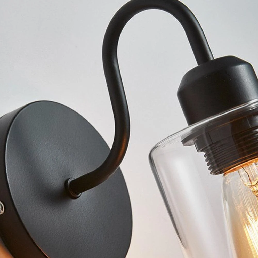 Marit - Retro LED Wall Lamp Black - Homeko