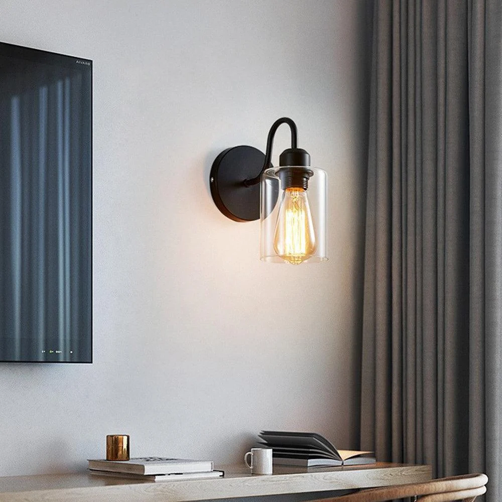 Marit - Retro LED Wall Lamp Black - Homeko