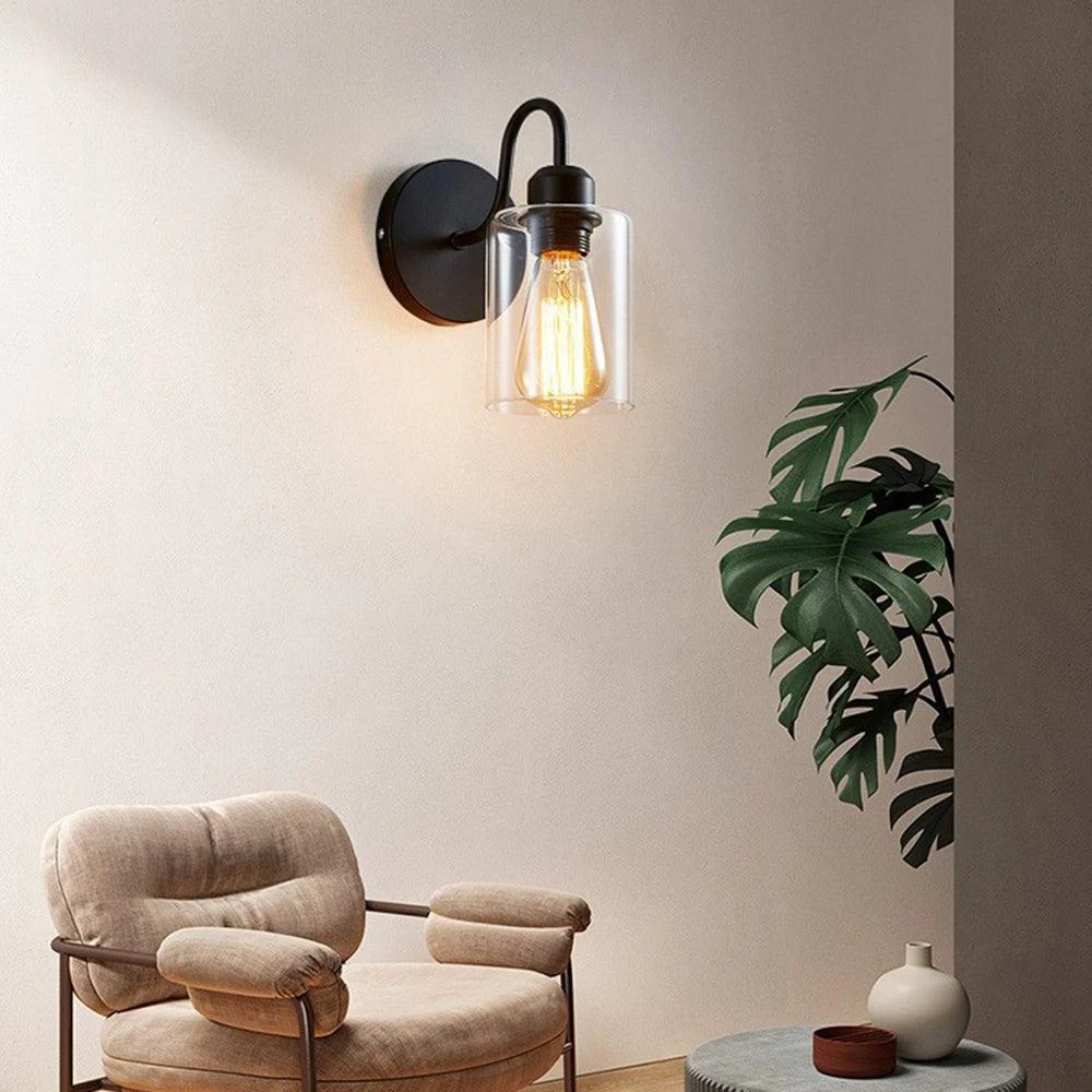 Marit - Retro LED Wall Lamp Black - Homeko
