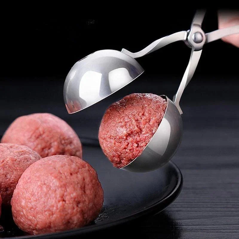 Meat-Ball-Maker-Tool-Stainless-Steel-Clip-Round-Rice-Ball-Shaper-Spoon-Meatball-Making-Mold-Non Meat Ball Maker Tool Stainless Steel Clip Round Rice Ball Shaper Spoon Meatball Making Mold Non